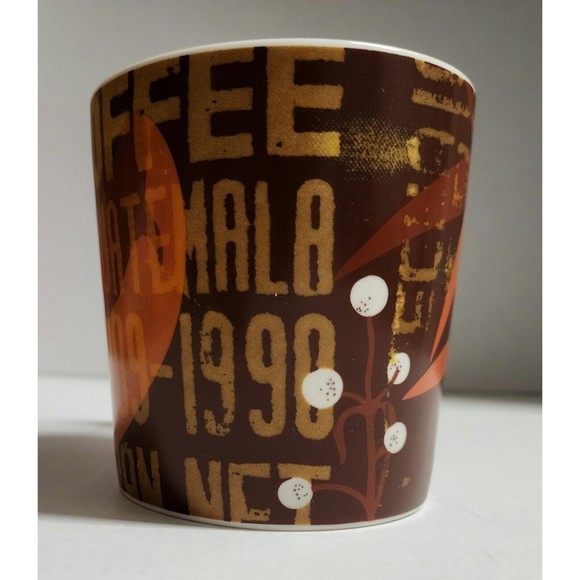 2006 Starbucks Ceramic Coffee Tea Mug Product of Guatemala Brown Rustic Orange - Picture 5 of 7